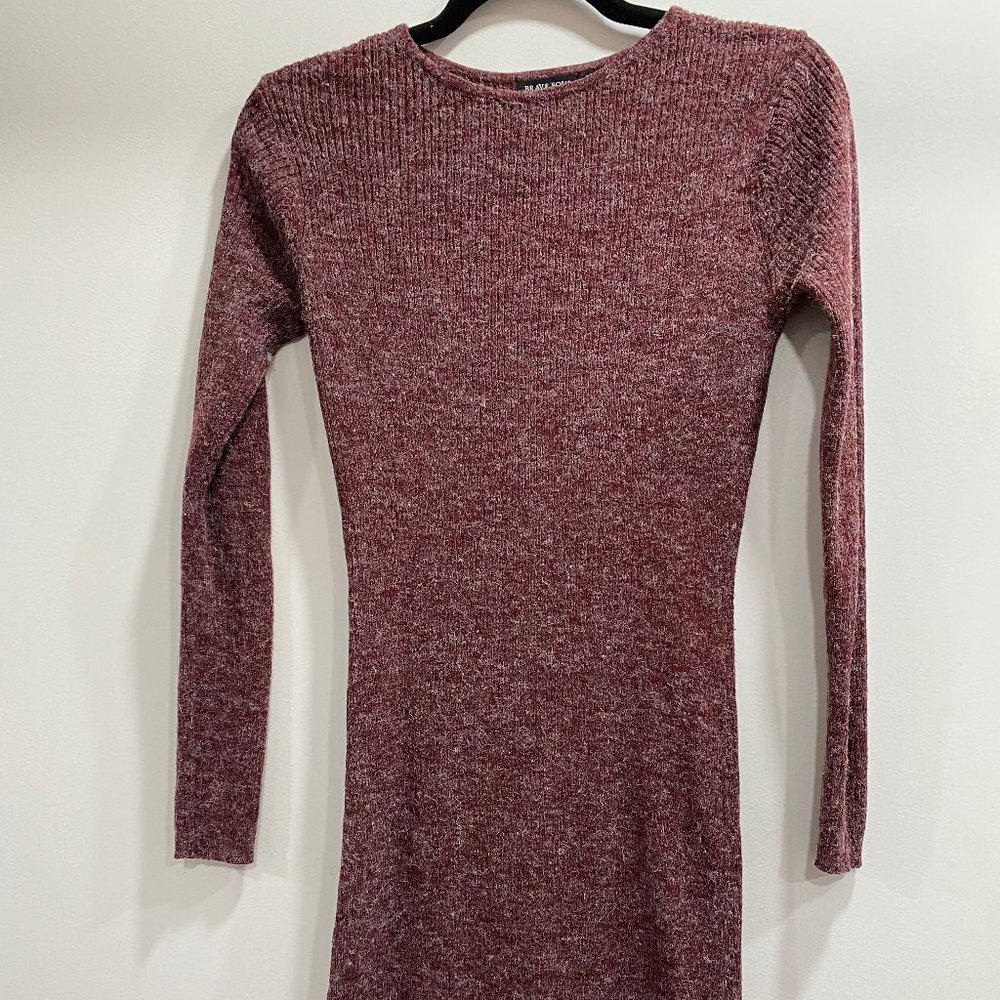 Ribbed Cozy Brave Soul Red Heathered Sweater Dress, Size S, EUC